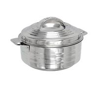 Buckingham Stainless Steel Double Wall Insulated Hot Pot Ribbed Design Food Warmer for Meals and Dishes (3500 ml)