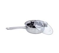 Buckingham 4-Hole Egg Poacher Pan with Lid - Premium Non-Stick Coating Durable Tempered Glass Lid, Removable Egg Cups Cookware 20 cm