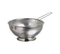 Buckingham Stainless Steel Fine Mesh Footed Deep Colander Strainer Long Handle