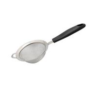 Buckingham Stainless Steel Fine Mesh Strainer Sieve with Easy Grip Black Handle (10 cm)