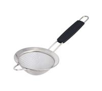 Buckingham Stainless Steel Fine Mesh Sieve Strainer 8 Cm Black Handle, Silver
