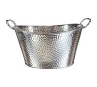 Buckingham Stainless Steel Hammered Beverage Tub Multi-Purpose Ice Bucket 19 Litres