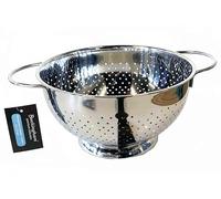 Buckingham Stainless Steel Hemispheric Colander Strainer for Rice Pasta Spaghetti Noodles Vegetables Fruits Cooking and Kitchen Use (5 L / 27 cm)
