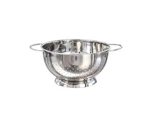 Buckingham Stainless Steel Hemispheric Colander Strainer for Rice Pasta Spaghetti Noodles Vegetables Fruits Cooking and Kitchen Use (4 L / 24 cm)