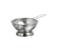 Buckingham 30775 Micro-Perforated Stainless Steel Long Handle Colander Strainer for Rice Pasta Spaghetti Noodles Vegetables Fruits Cooking and Kitchen Use