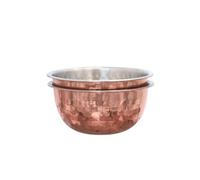 Buckingham Mixing Serving Bowl Pudding Basin With Copper Coating Hammered Finish (Pack Of 2), 14 Cm Stainless Steel