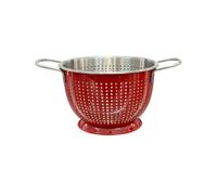 Buckingham Stainless Steel Red Tropical Deep Colander 20 Cm