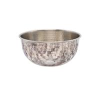 Buckingham Stainless Steel Salad / Mixing Bowl With Hammered Effect 4 Litre / 24 Cm, Silver