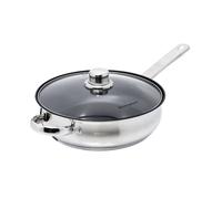Buckingham Stainless Steel Sauté Pan with Tempered Glass Lid.