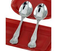 Buckingham Stainless Steel Pack of 2 Serving Spoons, Kings Pattern - Premium Quality
