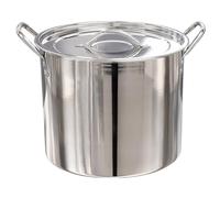 Buckingham Stainless Steel Stock Pot with Lid Durable Boiling Soup Stew Pasta Pot Mirror Finish Suitable for Electric Gas 29 cm 16 litres