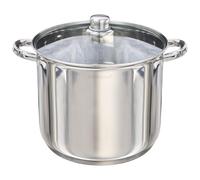 Buckingham Deep Induction Stock Pot with Glass Lid Premium Stainless Steel Multipurpose Large Cooking Pot for Soups Stews 26 Cm 11 Litre