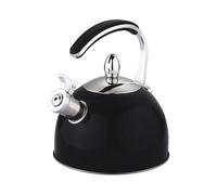 Buckingham Stove Top Whistling Kettle Classic Design Durable Stainless Steel Teapot for All Hob Types Including Induction 2 Litre by Buckingham (Matt Black)