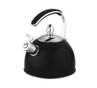 Buckingham Stove Top Whistling Kettle Matt Black Classic Design Durable Stainless Steel Teapot for All Hob Types Including Induction 2 Litre by Buckingham
