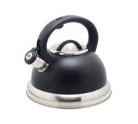 Buckingham Stainless Steel Stove Top Induction Gas Whistling Kettle 3.0 L Black 3 liters by Buckingham