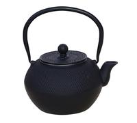 Buckingham Tetsubin Japanese Style Cast Iron Tea Pot 1.2 Litre, Hobnail Design, Black