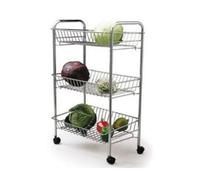 Buckingham Three Tier Mobile Trolley Kitchen Storage , Chrome Plated , Premium Quality