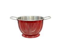 Buckingham Tropical Deep Colander Strainer Stainless Steel Kitchen Sieve for Rice Pasta Spaghetti Noodles Vegetables & Fruits Footed Base 2.2 Litre 20 cm