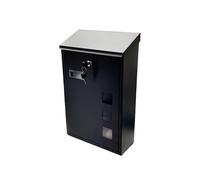 Buckingham 40100 Wall Mounted Large Steel Lockable Mail, Post, Letter Box, Weather Resistant, Black