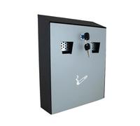 Buckingham Wall-Mounted Outdoor Cigarette Bin With Luminous Indicator And Lock Ideal For Pubs, Clubs, Offices, And Commercial Pr