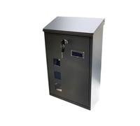 Buckingham Wall Mounted Steel Lockable Mail Box Post Letter Box Sloping Top Water Resistant Premium