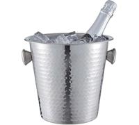 Buckingham Wine Bottle Cooler Stainless Steel Champagne Ice Bucket Elegant Drinks Chiller for Parties Weddings Catering & Home Use 21.5 cm 4.8 litres (Hammered Effect)
