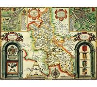 Buckinghamshire Historical Map 1000 Piece Jigsaw Puzzle (1610). Free print!