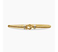 Buckle Cablespira® Bracelet in 18ct Yellow Gold with Diamonds, 3.5mm - Size Medium
