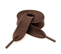 BUCKLE CITY Thick Flat 3/4" Wide Shoelaces Solid Color Strings for All Shoe Types - Chunky Fat Laces for Sneakers, Boots, Brown, One Size