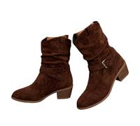 Buckle Combat Boots Platform Low Chunky Heel | Round Toe Pull On Mid Calf Booties Grunge Alt Punk Gothic Moto Biker Boot Wide Calf Going Out Vintage Wide Width Bootie