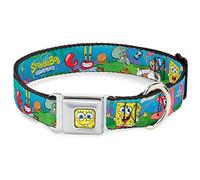 Buckle Down 15-26" SpongeBob and Friends/Logo Dog Collar, Large