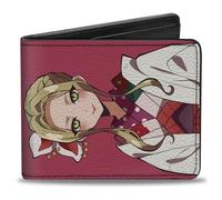 Buckle-Down After-School Hanako-Kun Wallet, Bifold, After School Hanako Kun Yako Pose and Title Logo Pink, Vegan Leather