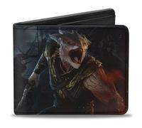 Buckle-Down Baldur's Gate III Wallet, Bifold, Baldurs Gate III Dark Urge Roaring Pose Scene and Title Logo, Vegan Leather