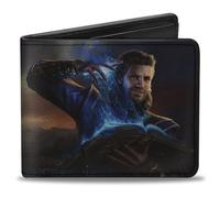 Buckle-Down Baldur's Gate III Wallet, Bifold, Baldurs Gate III Gale Magic Pose Scene and Title Logo, Vegan Leather