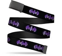 Buckle-Down Unisex-Adult's Web Belt, Batman Signal Black/Purple Plaid, 1.25" Wide-Fits up to 42" Pant Size