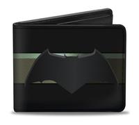 Buckle-Down - Bi-Fold Wallet Pu Bifold Wallet - Batman 2017 Icon/Stripe Black/Gold-Fade Mens