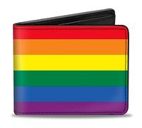 Buckle-Down - Bi-Fold Wallet Pu Bifold Wallet - Flag Pride Rainbow Mens