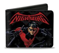 Buckle-Down Unisex-Adult's Bifold Wallet Nightwing Bi-Fold, Multicolor, One Size