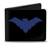 Buckle-Down - Bi-Fold Wallet Pu Bifold Wallet - Nightwing Issue #1 Welcome to Gotham Cover Pose/Logo Black/Gray/Red unisex-adults