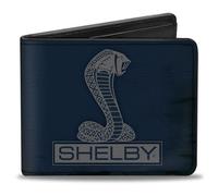 Buckle-Down Bifold Wallet Shelby, Multicolor, 4.0" x 3.5", Buckle-down Pu Bifold Wallet - Shelby Tiffany Box Weathered Navy/Gray