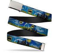 Buckle-Down Big Web Belt Batman, Batman Dark Starry Night, 1.0" Wide-fits up to Kids Size 20