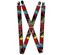 Buckle-Down Boy's Marvel Comics Suspenders - Spider-man in Action W/Amazing Suspenders, Multicolor, One Size UK