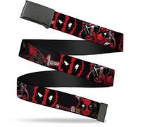 Buckle-Down Boys Web Belt-Deadpool-1.25" Wide-Fits Up to 42" Pant Size, Multicolor