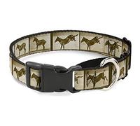 Buckle-Down Bucking Donkey Vintage Film Strip Martingale Dog Collar, 1.5" Wide-Fits 16-23" Neck-Medium