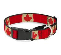 Buckle-Down "Canada Flag Painted" Martingale Dog Collar