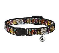 Buckle-Down Cat Collar Breakaway Gremlins Gizmo Filmstrip Poses Multi Color 8 to 12 Inches 0.5 Inch Wide