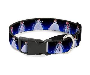 Buckle-Down "Cinderella Transformation Blue Fade" Martingale Dog Collar, 1" Wide-Fits 15-26" Neck-Large