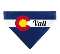 Buckle-Down Colorado Vail Flag Blue White Red Yellow Slip On Collar Bandana Only