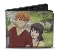 Buckle-Down Crunchyroll Wallet, Bifold, Fruits Basket Yuki Tohru Kyo Kagure Group Scene, Vegan Leather, Multicolor, 4.0" x 3.5", Casual