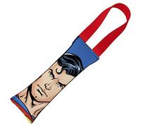 Buckle-Down DC Comics Dog Toy, Superman Face Shield Icon Close Up Blue Red Pet Toy, Tug Toy